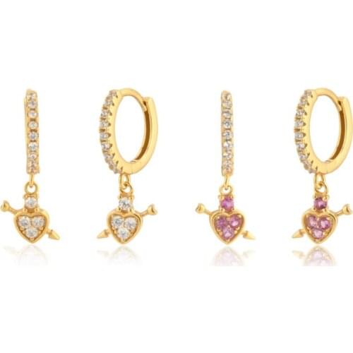 LOOXI Mini 6.5mm Spike Huggies Small Hoops Loop Circle Ring Crystal CZ Women Piercing Clips On Earring Rock Punk Jewelry 2021