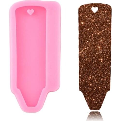 Super Glossy Crayon Pen Silicone Mold Keychain Jewelry Epoxy Resin Molds Polymer Clay Pendant Necklace Charms Making Mould