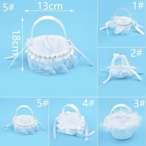 Wedding Supplies Flower Basket Simulation Petals Party Home Decor Gift Wedding Flower Girl Boy Portable Basket 2021 Newest