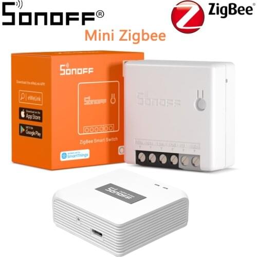 SONOFF ZB MINI Zigbee Smart Switch DIY Two Way Switch APP Remote Control Works With Smartthing Alexa Google Home SONOFF ZBBridge