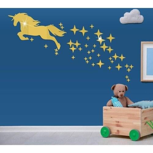 Unıcorn and Star decorative Ceiling Wall Decor Ornament mirror зеркало espejo miroir decorative objects