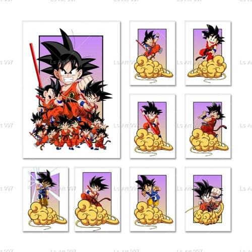 Japanese Anime Dragon Ball Guko Comic Art Poster Canvas Painting Wall Picture Living Room Bedroom HD Print Mural Cuadros