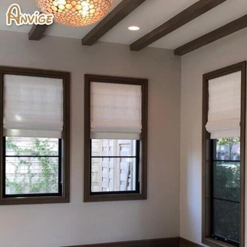 Blinds Light Filtering Fabric Roman Shades Window Curtains For Home