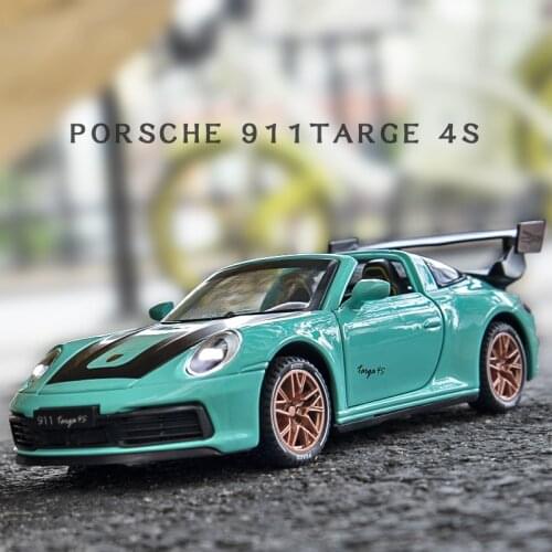 1:32 Porsche 911 Targa 4S Sports Car Alloy Car model Diecasts & Toy Vehicles Car Toy Model Simulation Model Collection