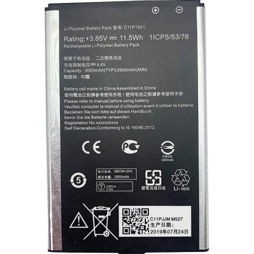 1pc Replacement 3000mAh Li-Polymer Battery For Asus C11P1501 Zenfone 2 Laser ZE551KL ZE601KL Z00LD Z011D ZD551KL Battery Pack