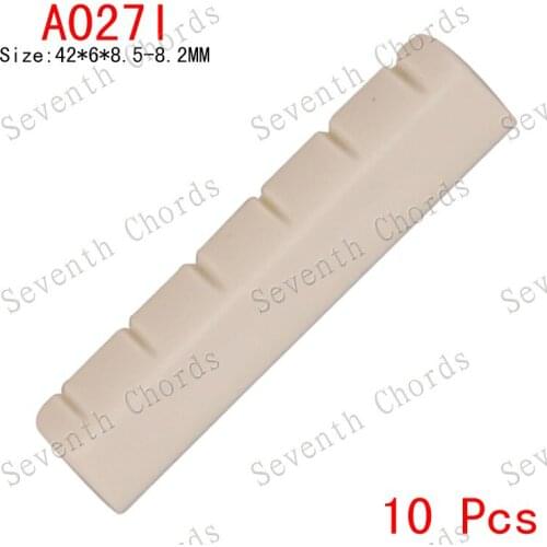 10 Pcs 42*6*8.5-8.2MM Classic Guitar Nut - Lvory-White Plastic - A027I