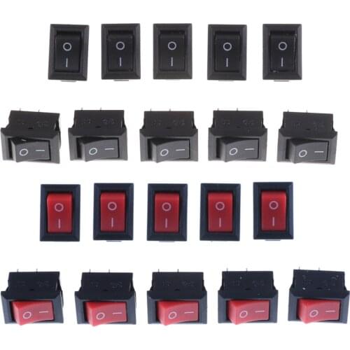 10 pcs/lot KCD1 15*10mm 2PIN Boat Rocker Switch SPST Snap-in on off Micro switch Position 3A/250V Mini