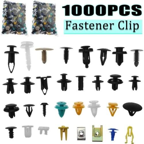1000/500/200/100PCS Mixed Auto Vehicle Fastener Bumper Clips Retainer Rivet Door Panel Fender Liner Universal Fit All Car