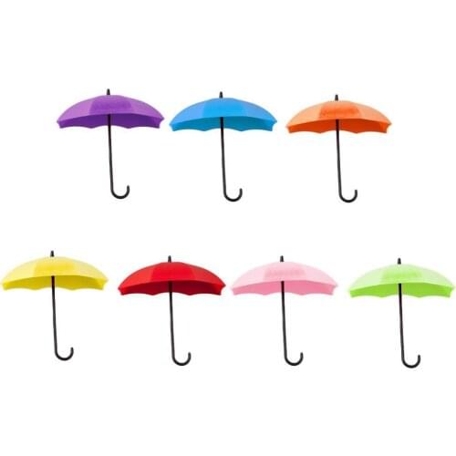3pcs/set Umbrella Hook Self Adhesive Hook Wall Door Keys Sundry Clothing Kitchen Hanger Hooks Sticky Hanging Holder Bathroo K2Y1