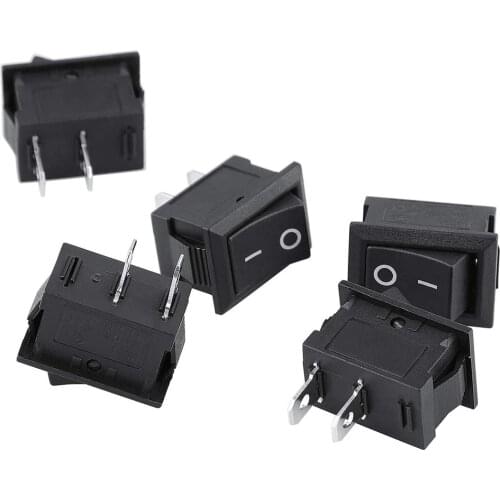 5Pcs Rocker Switch, Circuit Switch 2 Pin Snap-in On/Off Position Snap Boat Rocker Switch 12V/110V/250V OT8G