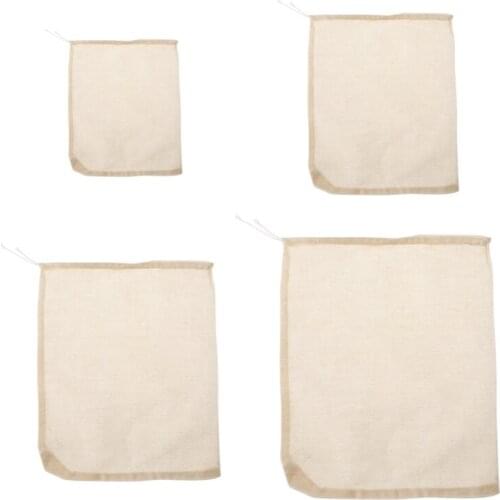 5 Pcs Reusable Tea Filter Bags with Drawstring Tea Infuser Pockets for Loose Leaf Tea Herb Soup Coffee Kitchen Cooking Supplies