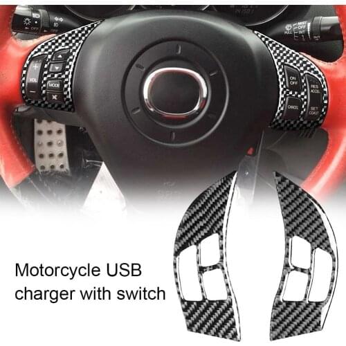 80% HOT SALES！！！2Pcs Self-adhesive Steering Wheel Button Stickers fit for Mazda RX8 2004-2008