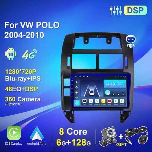 For VW Volkswagen POLO 2004-2010 Android Car Radio Stereo Intelligent System Multimedia Video Player Navigation GPS 9 Inch 2din