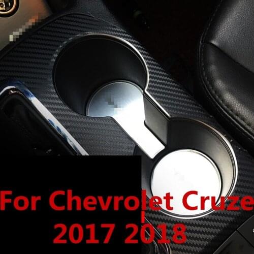 For Chevrolet Cruze 2017 2018 Aluminum alloy Inner Car Central Console Cup Holder Pad Car Water Coaster decoration Accessories