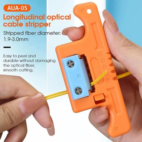 MSAT-5 Fiber Cable Ribbon Stripper MSAT5 Loose Tube Buffer Mid-Span Access Tool 1.9mm to 3.0mm Replaceable Blade AUA-05