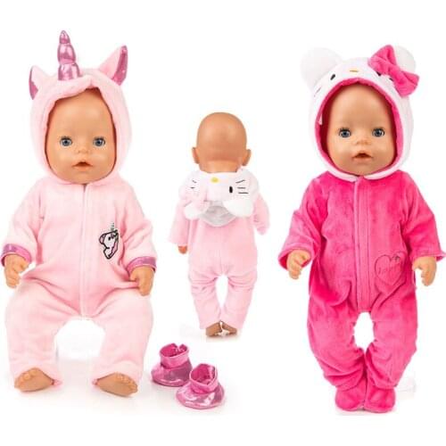 New Jump Suit Fit For 43cm Baby Doll 17 Inch Reborn Baby Doll Clothes