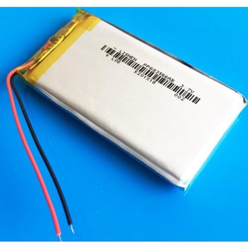 3.7V 1800mAh li po lithium polymer rechargeable battery for MP3 MP4 Speaker PSP GPS navigator DVD recorder e-book camera 683566