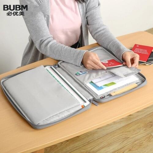 BUBM Multi-functional A4 Document Bag Zipper Trave Gear Briefcase Portfolio Organizer Case for Surface Pro,Macbook Air,Macbook