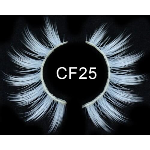 OKAYLASH Natural All White Color 3D Curelty Free Fake Vegan Eye Lashes Lower Eyelash for Doll Cosplay Halloween Makeup Show