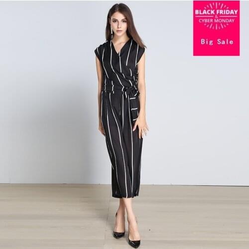 2020 summer new arrival fashion brand Womens Fashion chiffon Suits striped Color Shirt + Wide leg pants Two-piece sets wq62