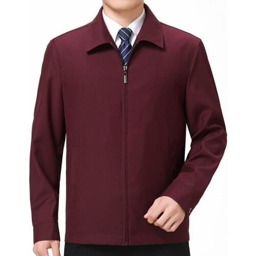 New Arrivals Mens Spring and Autumn Casual Zipper Turn-down Collar Male Jackets & Coats