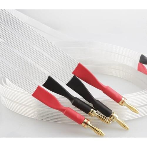 New Audiocrast Hi-End Audio speaker cable OCC Silver Plated 24K Gold Plated Banana Plug HIFI Fever Loudspeaker Cable