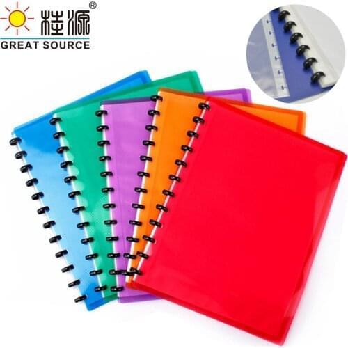 A4 Binder Book Folder Presentation Book Project Folder 10 Refill Pockets Mushroom Holes Pocket Folder(2PCS)