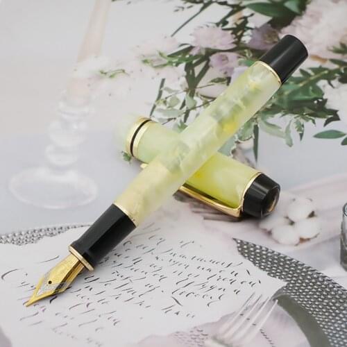 Kaigelu 316 Celluloid Fountain Pen, Iridium EF/F/M Nib Beautiful Marble Crystal Pattern Ink Pen Writing Gift for Office Business