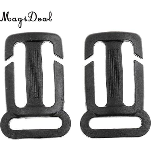 MagiDeal Adjustable Webbing Multi-fonction Slider Tri-Glide Adjustable Chest Buckle Ladder for Camping Hiking Outdoor Tools