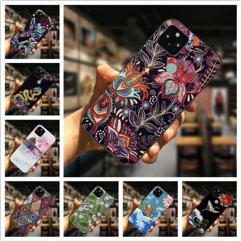 Emboss Retro 3D Case For Google Pixel 5A 5G Cover Silicone Relief Soft Funda For Google Pixel 5 / Pixel5 XL 5XL Cases Coque Capa