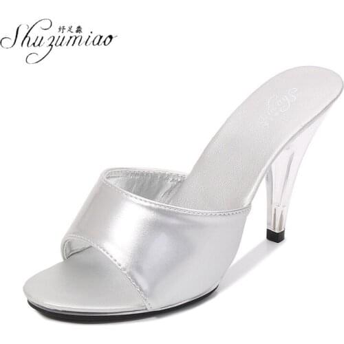 SHUZUMIAO Fine Heel Sandals Sexy High Heel Slippers Women Waterproof Platform Sandals Female Non-slip Bottom 7CM/10CM High