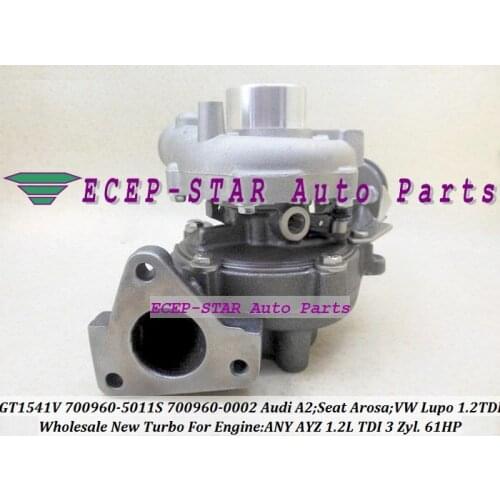 GT1541V 700960-5011S 700960 045145701A Turbo Turbocharger For Audi A2 For Seat Arosa 01 For Volkswagen VW Lupo 1.2L ANY AYZ 61HP
