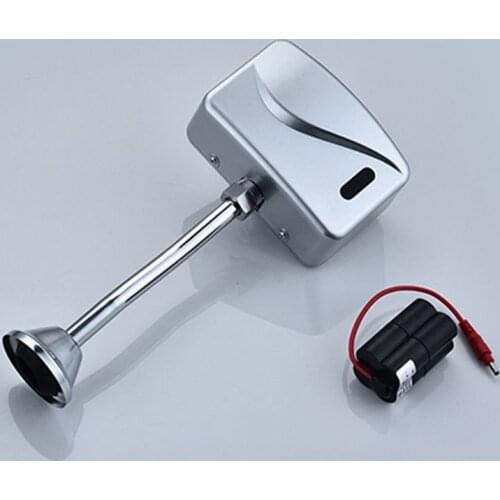 Bathroom Toilet Automatic Electric Urinal Flush Valve Sensor Infrared Touchless Exposed Wall Mount DC 6V Accessories