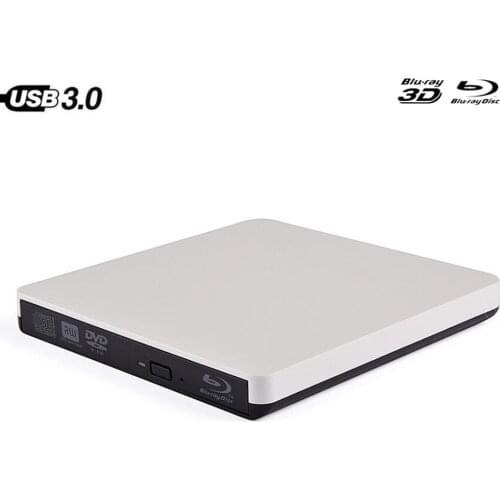 USB3.0 Bluray Drive External CD/DVD RW Burner BD-ROM Blu-ray Player Optical Drive Writer for Apple iMacbook Laptop Toshiba pc