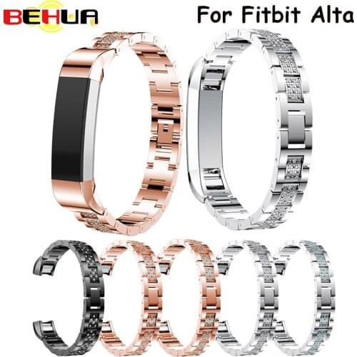 High Quality Wristband with Crystal Rhinestone Strap Bracelet For Fitbit Alta/For Fitbit Alta HR Watch Band Replacement bracelet