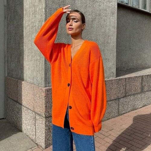 2021 New Autumn Winter Women Long Cardigan Sweaters Batwing Sleeve V-Neck Single-Breasted Female Oversized Knitted Dress Coat