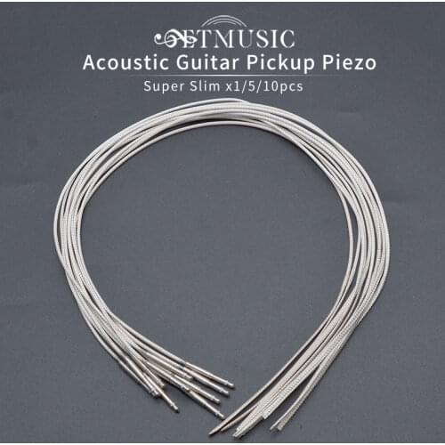 10pcs High-end Acoustic Guitar Transducer Piezo Under Saddle Pickup Tuner Cable for Guitarra Preamp EQ parts