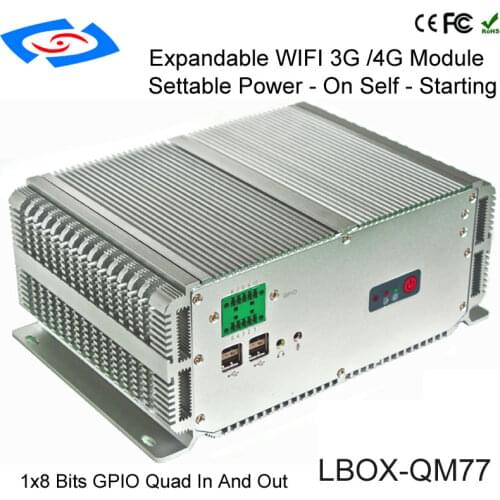 100% Well Tested Fanless Industrial Mini PC With 1xVGA 1xHDI 1xDP Display Optional 3G/4G/LTE/WiFi