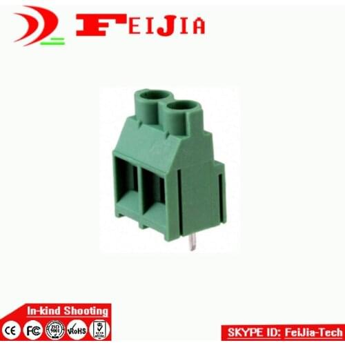 100pcs/lot) PCB Screw Terminal Block Connector 7.62mm Pitch 2 Pins
