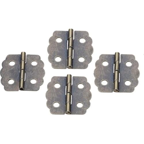 23mm Antique Bronze Metal Hinge For Miniature Cabine Dollhouse Miniature Furniture Accessories Cabinet Hinges+Screws hardware