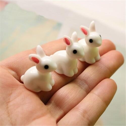 3Pcs Slime Charms Cartoon White Rabbit Slime Accessories Beads Making Supplies With Drawstring Pouch For DIY Crafts Scrapbooki