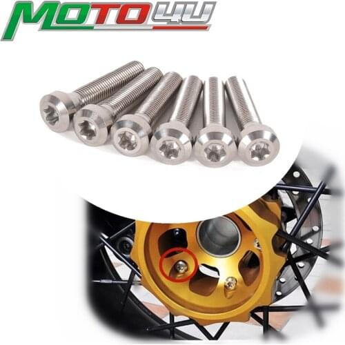 5PCS For BMW R NINE T Titanium Bolt Motorcycle Rear Wheel Titanium Brake Rotor Bolts Screw Motorcycle Wheel Accessories