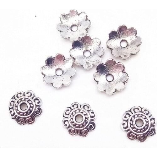 200 pcs/bag, Metal Zinc Alloy Beads Cap Spacers Loose 9 mm Bead DIY Jewelry Making Nickel Free