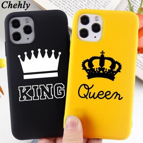 Crown Phone Case for iPhone 6s 7 8 11 12 Mini Plus Pro X XS Max XR SE Fashion Cases Sofe Silicone Protection Accessories Covers