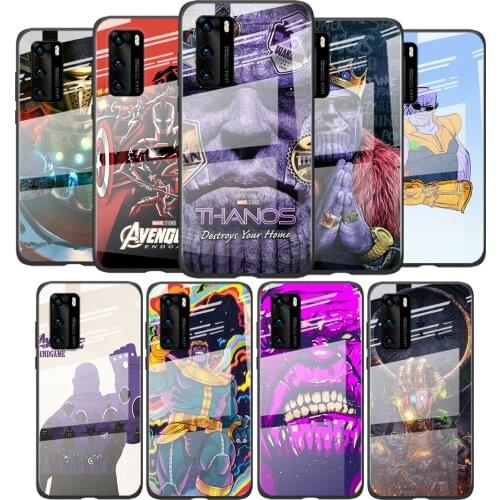 Tempered Glass Cover Marvel Thanos Infinity Gauntlet For Huawei P40 P30 P20 P10 Pro Plus Lite 5G 2019 Shockproof Phone Case