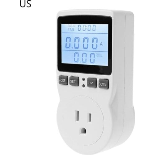 Digital Power Meter Socket EU/US/UK Plug Energy Meter Current Voltage Watt Electricity Cost Measuring Monitor Power Outlet