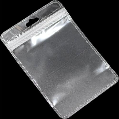 DHL 2000Pcs/Lot Plastic Clear Zip Lock Small Bag Transparent Poly Self Seal Grocery Package ZipLock Storage Bags With Hang Hole