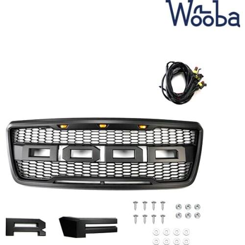 For Ford F150 2004 2005 2006 2007 2008 ABS Front Bumper Grille Raptor Grille Front racing grille With LED Light