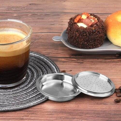 Icafilas Reusable Coffee Capusle for Senseo Machine Stainless Steel Refillable Coffee Pod Refillable Filter Crema