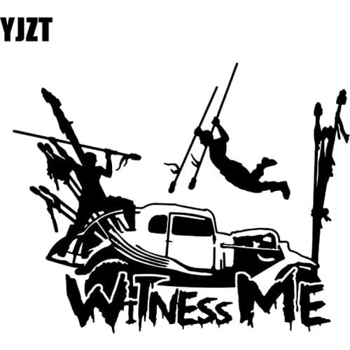 YJZT 18.8CM*15CM Personality Vinyl Accessories Witness Me Car Window Sticker Decal Black Silver C11-1373
